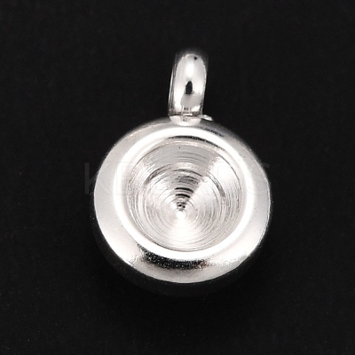 201 Stainless Steel Pendant Rhinestone Settings STAS-G224-27S-1