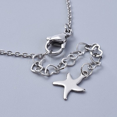 304 Stainless Steel Charm Anklets AJEW-AN00265-01-1
