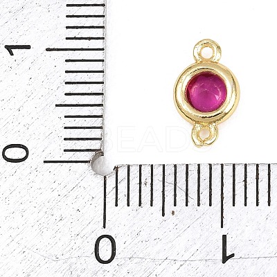 Brass Pave Cubic Zirconia Connector Charms KK-TAC0015-01G-01-1