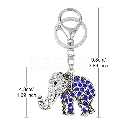 Alloy Rhinestone Keychain KEYC-YW00178-01-1