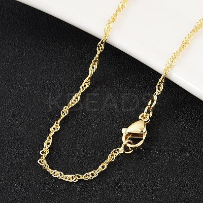 Brass Singapore Chains Necklace for Women NJEW-P265-07G-1