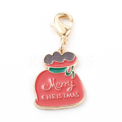 Christmas Themed Alloy Enamel Pendants HJEW-JM00457-04-1