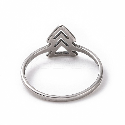 Non-Tarnish 201 Stainless Steel Arrow Mark Finger Ring for Women RJEW-J051-05P-1