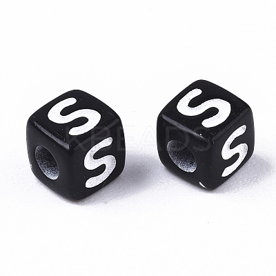 Opaque Acrylic Beads X-SACR-N002-01S-1