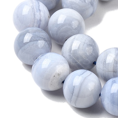 Natural Blue Lace Agate Beads Strands G-G344-A06-10mm-1
