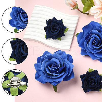 Cloth & Iron Alligator Hair Clips AJEW-SP0002-84D-1