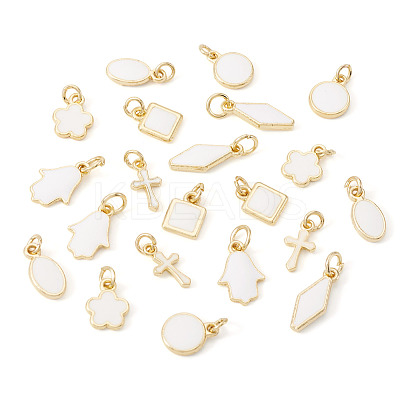 21Pcs 7 Styles Brass Enamel Charms KK-TA0003-19A-1
