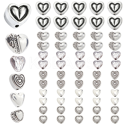 Alloy Beads Heart FIND-SP0002-19A-1