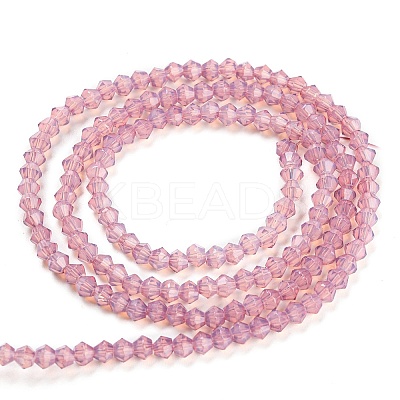 Baking Paint Transparent Glass Beads Strands DGLA-F029-J2mm-04-1