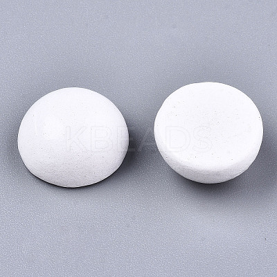 Spray Painted White Wood Cabochons X1-WOOD-TAC0001-23A-1