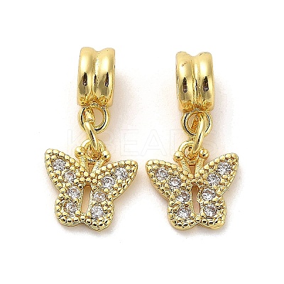 Rack Plating Brass Micro Pave Cubic Zirconia Charms KK-S398-04B-1