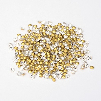 Back Plated Diamond Glass Pointed Rhinestone X-RGLA-SS2-001-1