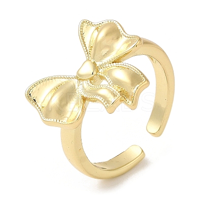 Brass Open Cuff Rings RJEW-Q778-25G-1