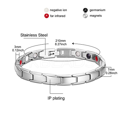 Stainless Steel Panther Chain Watch Band Bracelets JB667A-1