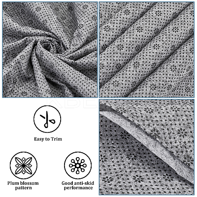 Plum Blossom Pattern Non-woven Polyester Anti-Skid Fabrics DIY-WH0453-90A-1