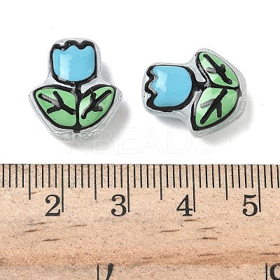 Transparent Glass Enamel Beads LAMP-C023-01A-1
