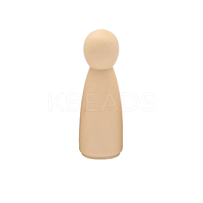Unfinished Wooden Peg Dolls DOLL-PW0002-015B-1