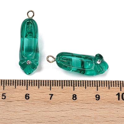 Transparent Resin Rhinestone Pendants RESI-Q021-01A-1