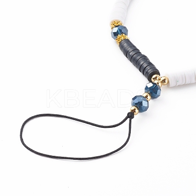 Polymer Clay Heishi Beaded Mobile Straps HJEW-JM00466-1