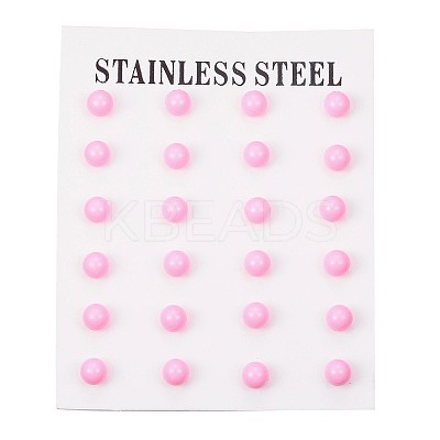 304 Stainless Steel Spray Painted Stud Earrings EJEW-H353-07-F-1