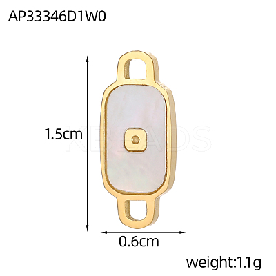 Oval 304 Stainless Steel Shell Links Connectors STAS-OY004-58G-1