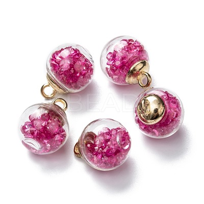 Transparent Glass Bottle Pendants GLAA-L018-03-1