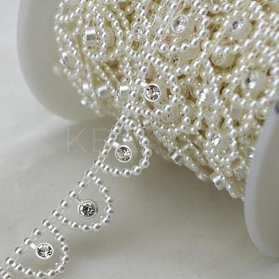 ABS Plastic Imitation Pearl Beaded Trim OCOR-Q046-05-1