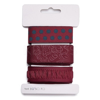 9 Yards 3 Styles Polyester Ribbon SRIB-A014-A05-1