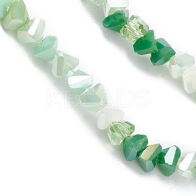 Gradient Color Electroplate Glass Bead Strands X-GLAA-E042-02B-1