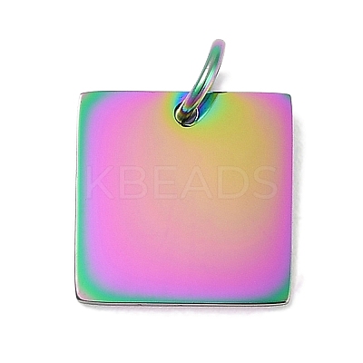 304 Stainless Steel Stamping Blank Tag Charms LS-STAS-I311-28RC-1