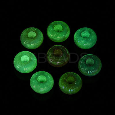 UV Plating Luminous Opaque Acrylic European Beads OACR-N154-04-1