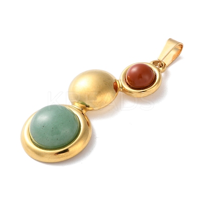 Natural Red Jasper and Natural Green Aventurine  Pendants STAS-C120-12G-10-1