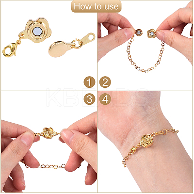 10 Sets 2 Colors Zinc Alloy Magnetic Clasps PALLOY-CJ0001-139-1