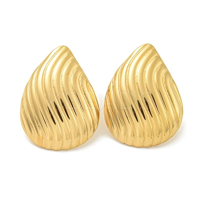 Ion Plating(IP) 304 Stainless Steel Studs Earrings EJEW-G400-33G-1