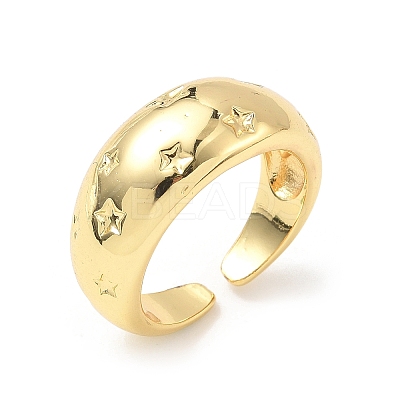 Brass Cuff Rings RJEW-V009-07G-1