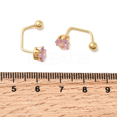 304 Stainless Steel Heart Stud Earrings EJEW-F396-04C-G-1