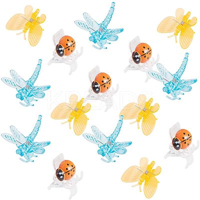 Transparent & Spray Painted Plastic Claw Hair Clips OHAR-GA0001-01-1