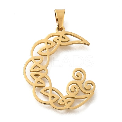 304 Stainless Steel Pendants STAS-R131-04G-1