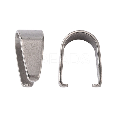 Tarnish Resistant 201 Stainless Steel Snap On Bails STAS-Q006-1-1