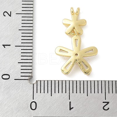 Brass Micro Pave Cubic Zirconia Pendants KK-K298-43G-1
