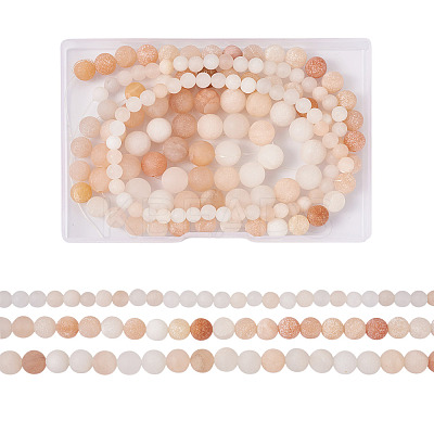 3 Strands 3 Style Natural Pink Aventurine Beads Strands G-YS0001-13-1
