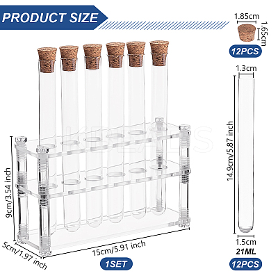 Acrylic Multi-Use Colorimetrical Cylinder Tube Display Racks DIY-OC0013-10A-1