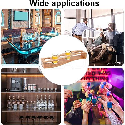 6-Hole Bamboo Glass Holder Display Racks ODIS-WH0025-71-1