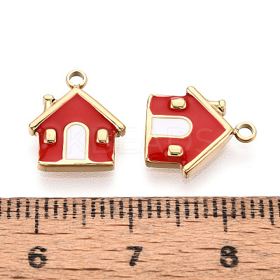 304 Stainless Steel Enamel Pendants STAS-T068-23-1