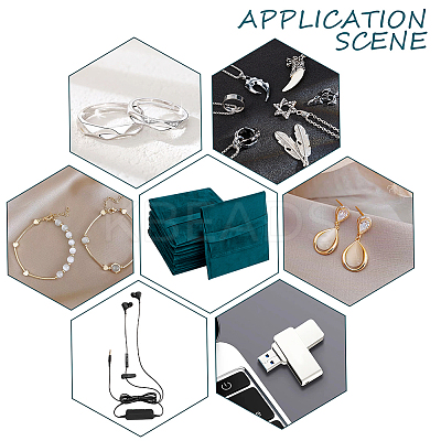 Velvet Jewelry Flap Pouches ABAG-WH0038-43D-1