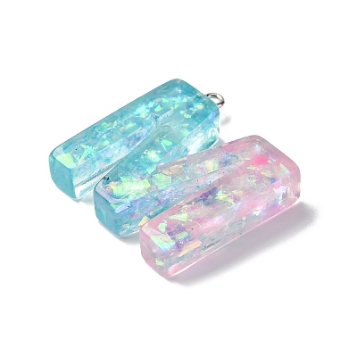 Transparent Epoxy Resin Pendants CRES-XCP0001-32M-1