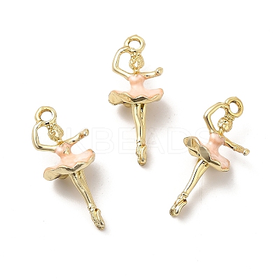 Rack Plating Alloy Enamel Pendants ENAM-M051-02G-C-1