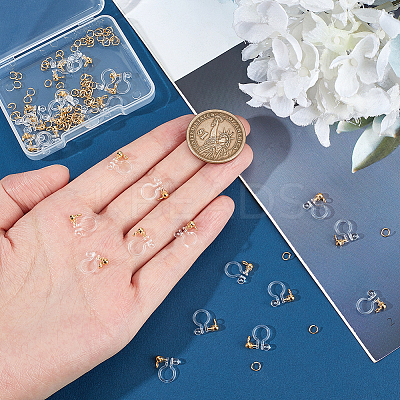 30Pcs 304 Stainless Steel Clip-on Earring Findings STAS-UN0051-65-1