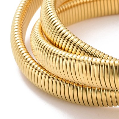 304 Stainless Steel Interlocking Flat Snake Chains Bracelet BJEW-G642-01G-1
