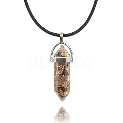 Dyed Natural Shell Pendant Necklaces IC1467-6-1